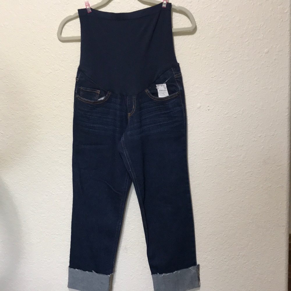 Indigo Blue Women’s Maternity Cropped Jeans. New With Tags. Size XS.